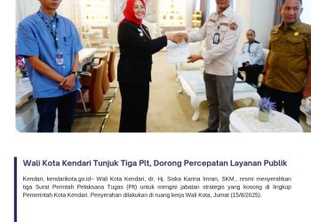 Wali Kota Kendari Tunjuk Tiga Plt, Dorong Percepatan Layanan Publik