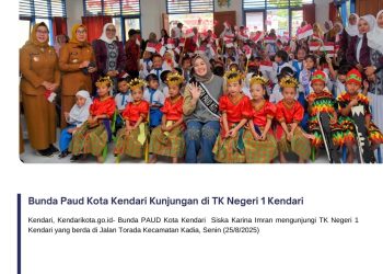 Bunda PAUD Kota Kendari Kunjungan di TK Negeri 1 Kendari