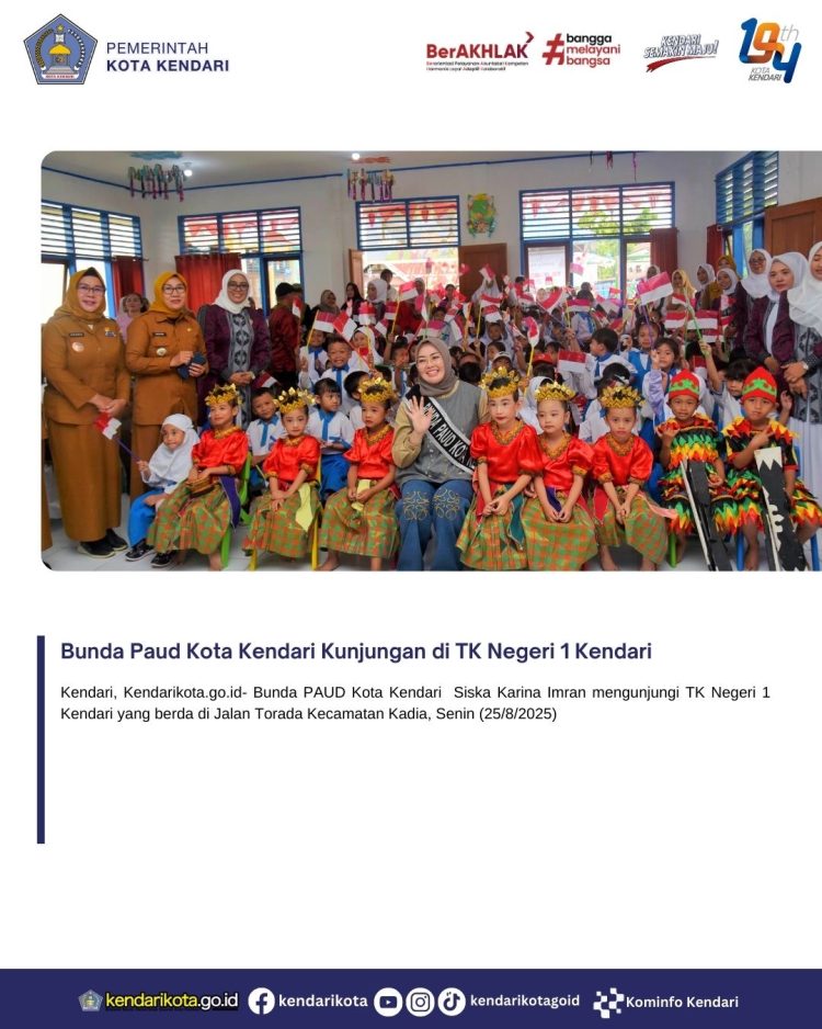 Bunda PAUD Kota Kendari Kunjungan di TK Negeri 1 Kendari