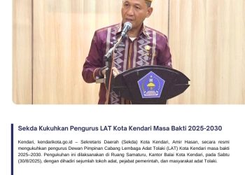 Sekda Kukuhkan Pengurus LAT Kota Kendari Masa Bakti 2025-2030