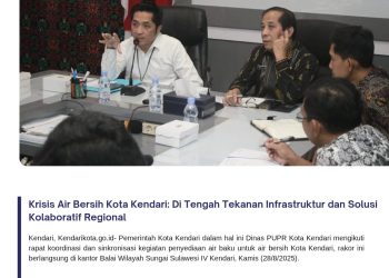 Krisis Air Bersih Kota Kendari: Di Tengah Tekanan Infrastruktur dan Solusi Kolaboratif Regional