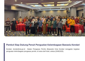 Pemkot Siap Dukung Penuh Penguatan Kelembagaan Bawaslu Kendari
