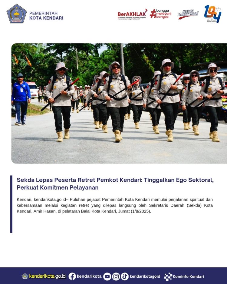 Sekda Lepas Peserta Retret Pemkot Kendari: Tinggalkan Ego Sektoral, Perkuat Komitmen Pelayanan