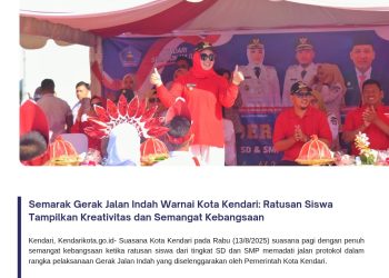Semarak Gerak Jalan Indah Warnai Kota Kendari: Ratusan Siswa Tampilkan Kreativitas dan Semangat Kebangsaan