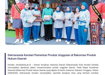 Dekranasda Kendari Pamerkan Produk Unggulan di Rakornas Produk Hukum Daerah