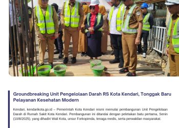 Groundbreaking Unit Pengelolaan Darah RS Kota Kendari, Tonggak Baru Pelayanan Kesehatan Modern