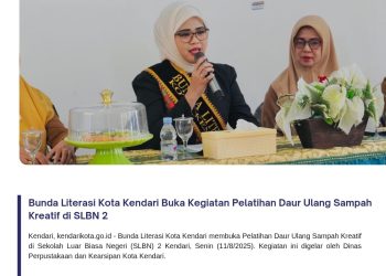 Bunda Literasi Kota Kendari Buka Kegiatan Pelatihan Daur Ulang Sampah Kreatif di SLBN 2