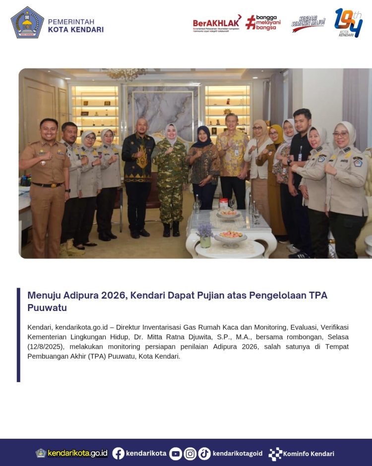 Menuju Adipura 2026, Kendari Dapat Pujian atas Pengelolaan TPA Puuwatu