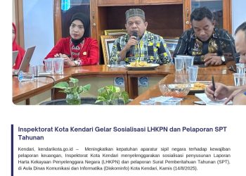 Inspektorat Kota Kendari Gelar Sosialisasi LHKPN dan Pelaporan SPT Tahunan