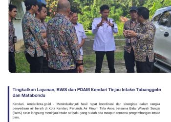 Tingkatkan Layanan, BWS dan PDAM Kendari Tinjau Intake Tabanggele dan Matabondu