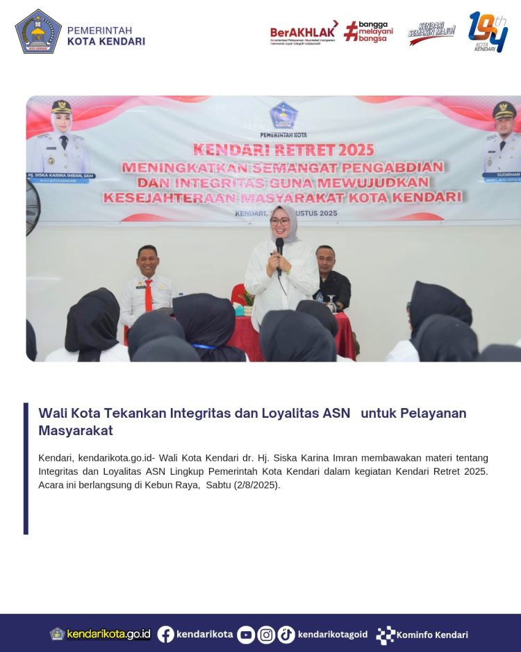 Wali Kota Tekankan Integritas dan Loyalitas ASN untuk Pelayanan Masyarakat