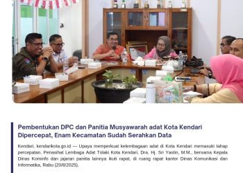 Pembentukan DPC dan Panitia Musyawarah adat Kota Kendari Dipercepat, Enam Kecamatan Sudah Serahkan Data