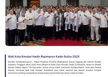 Wali Kota Kendari Hadiri Rapimprov Kadin Sultra 2025