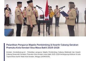 Pelantikan Pengurus Majelis Pembimbing & Kwartir Cabang Gerakan Pramuka Kota Kendari Sisa Masa Bakti 2025-2028