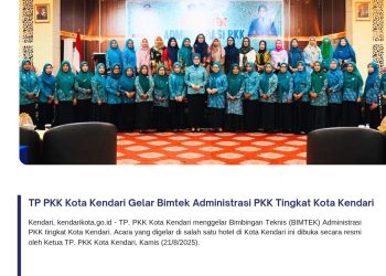 TP PKK Kota Kendari Gelar Bimtek Administrasi PKK Tingkat Kota Kendari
