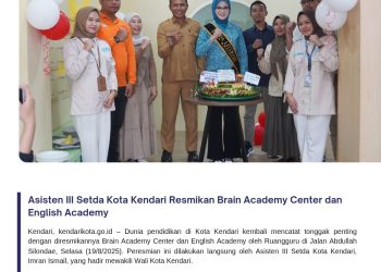 Asisten III Setda Kota Kendari Resmikan Brain Academy Center dan English Academy