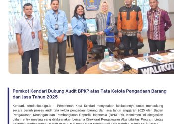 Pemkot Kendari Dukung Audit BPKP atas Tata Kelola Pengadaan Barang dan Jasa Tahun 2025