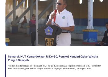 Semarak HUT Kemerdekaan RI Ke-80, Pemkot Kendari Gelar Wisata Pungut Sampah