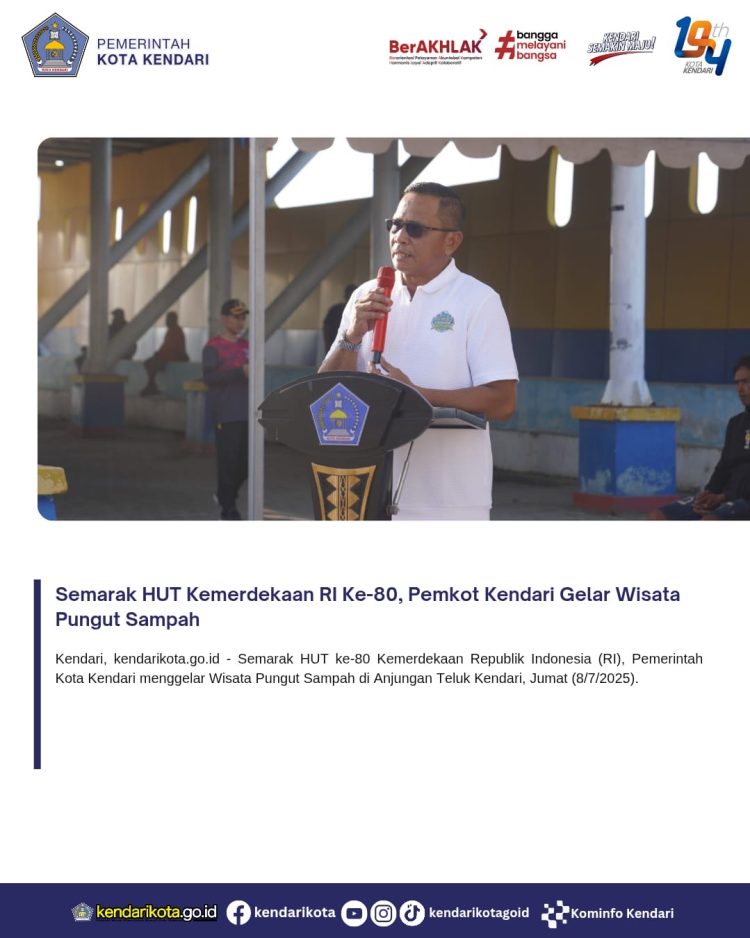 Semarak HUT Kemerdekaan RI Ke-80, Pemkot Kendari Gelar Wisata Pungut Sampah
