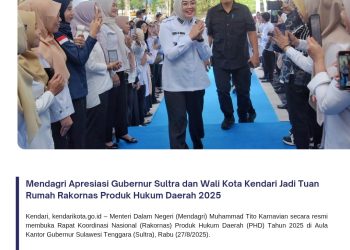 Mendagri Apresiasi Gubernur Sultra dan Wali Kota Kendari Jadi Tuan Rumah Rakornas Produk Hukum Daerah 2025