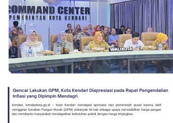 Gencar Lakukan GPM, Kota Kendari Diapresiasi pada Rapat Pengendalian Inflasi yang Dipimpin Mendagri