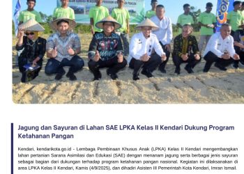 Jagung dan Sayuran di Lahan SAE LPKA Kelas II Kendari Dukung Program Ketahanan Pangan