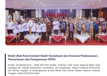 Wakil Wali Kota Kendari Hadiri Sosialisasi dan Evaluasi Pelaksanaan, Pemantauan dan Pengawasan SPPG