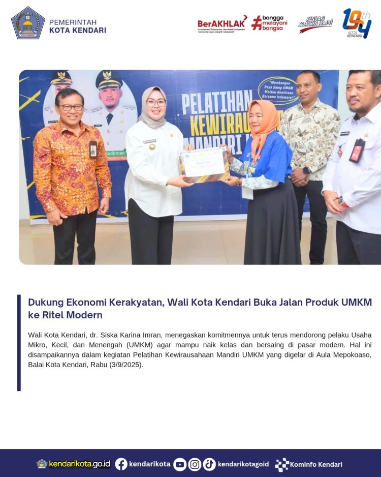 Dukung Ekonomi Kerakyatan, Wali Kota Kendari Buka Jalan Produk UMKM ke Ritel Modern