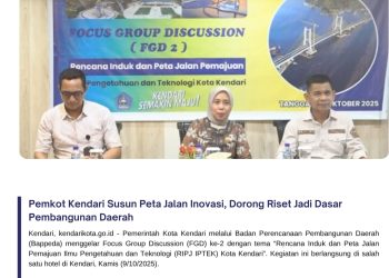 Pemkot Kendari Susun Peta Jalan Inovasi, Dorong Riset Jadi Dasar Pembangunan Daerah