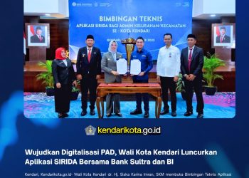 Wujudkan Digitalisasi PAD, Wali Kota Kendari Luncurkan Aplikasi SIRIDA Bersama Bank Sultra dan BI