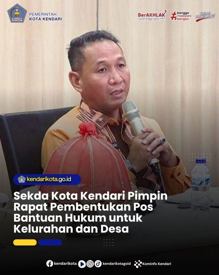 Sekda Kota Kendari Pimpin Rapat Pembentukan Pos Bantuan Hukum untuk Kelurahan dan Desa