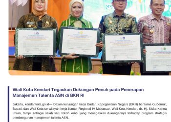 Wali Kota Kendari Tegaskan Dukungan Penuh pada Penerapan Manajemen Talenta ASN di BKN RI