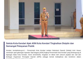 Sekda Kota Kendari Ajak ASN Kota Kendari Tingkatkan Disiplin dan Semangat Pelayanan Publik