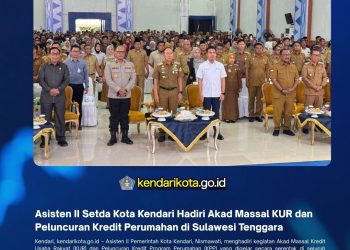 Asisten II Setda Kota Kendari Hadiri Akad Massal KUR dan Peluncuran Kredit Perumahan di Sulawesi Tenggara