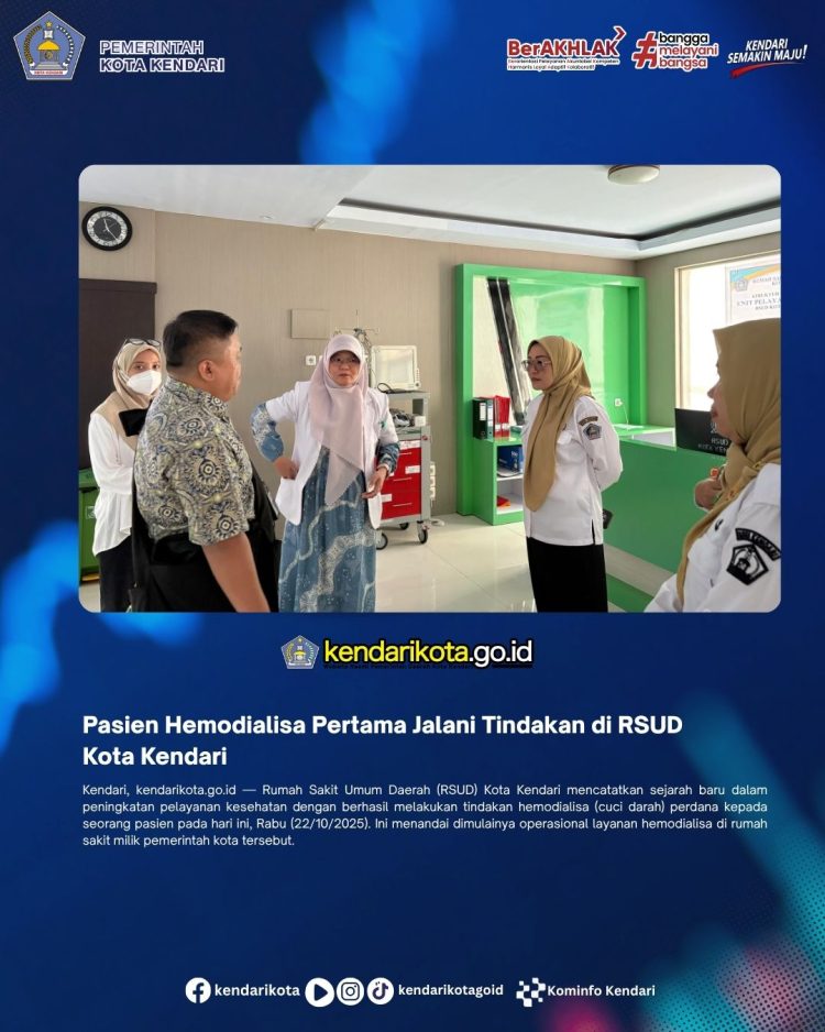Pasien Hemodialisa Pertama Jalani Tindakan di RSUD Kota Kendari