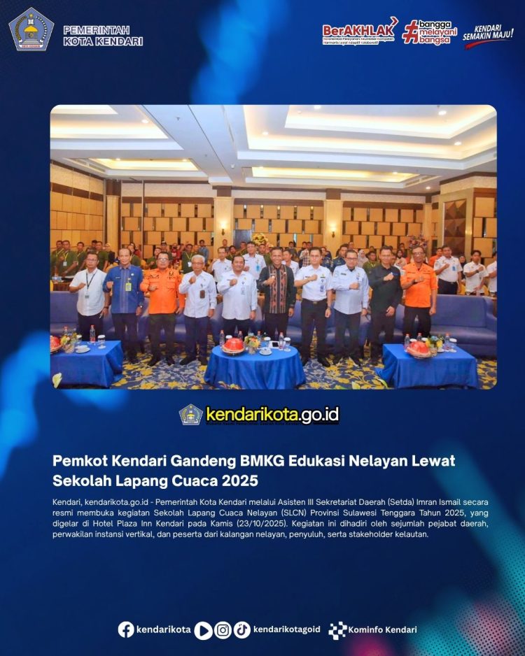Pemkot Kendari Gandeng BMKG Edukasi Nelayan Lewat Sekolah Lapang Cuaca 2025