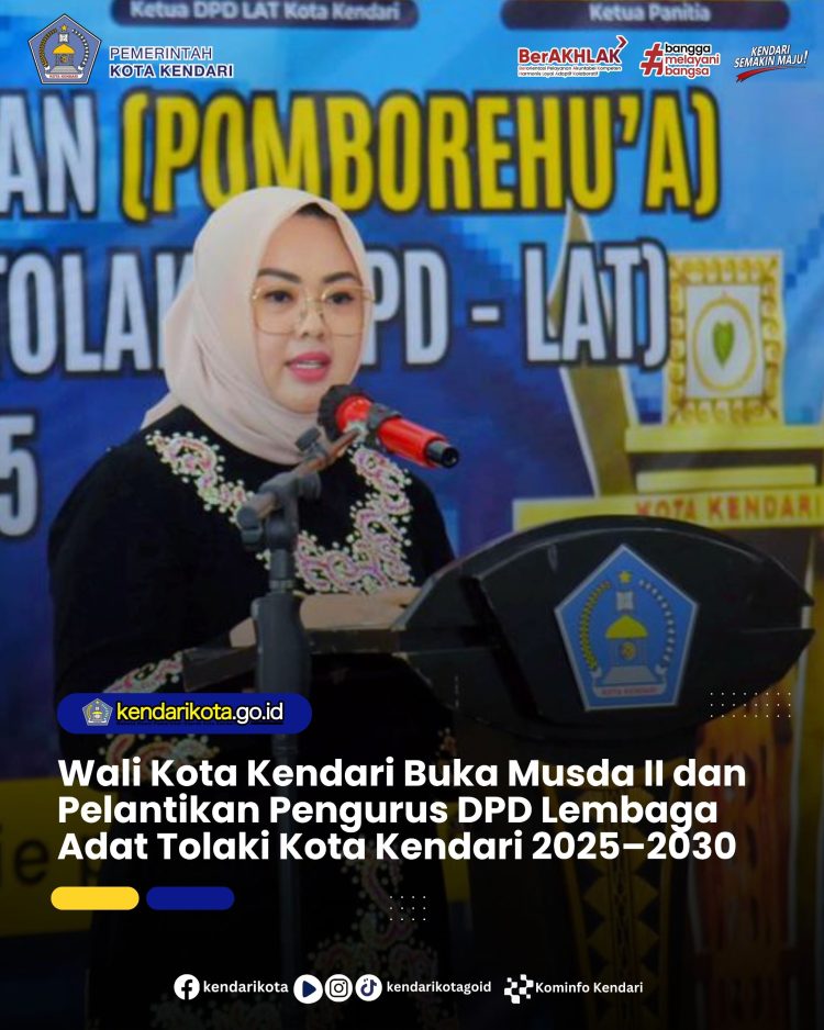 Wali Kota Kendari Buka Musda II dan Pelantikan Pengurus DPD Lembaga Adat Tolaki Kota Kendari 2025–2030