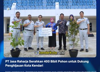 PT Jasa Raharja Serahkan 400 Bibit Pohon untuk Dukung Penghijauan Kota Kendari