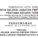 [Pengumuman] Pengumuman Hasil Akhir Seleksi Terbuka JPT Pratama Kota Kendari Tahun 2025