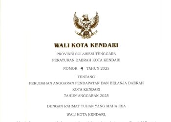 Peraturan Daerah Kota Kendari No 4 Tahun 2025 Tentang Perubahan Anggaran Pendapatan dan Belanja Daerah Kota Kendari Tahun Anggaran 2025