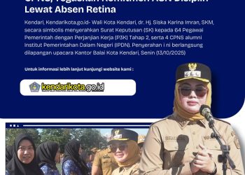 Wali Kota Kendari Serahkan SK P3K dan CPNS, Tegaskan Komitmen ASN Disiplin Lewat Absen Retina