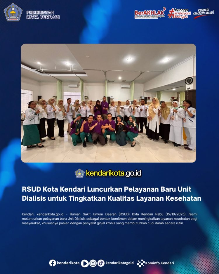 RSUD Kota Kendari Luncurkan Pelayanan Baru Unit Dialisis untuk Tingkatkan Kualitas Layanan Kesehatan
