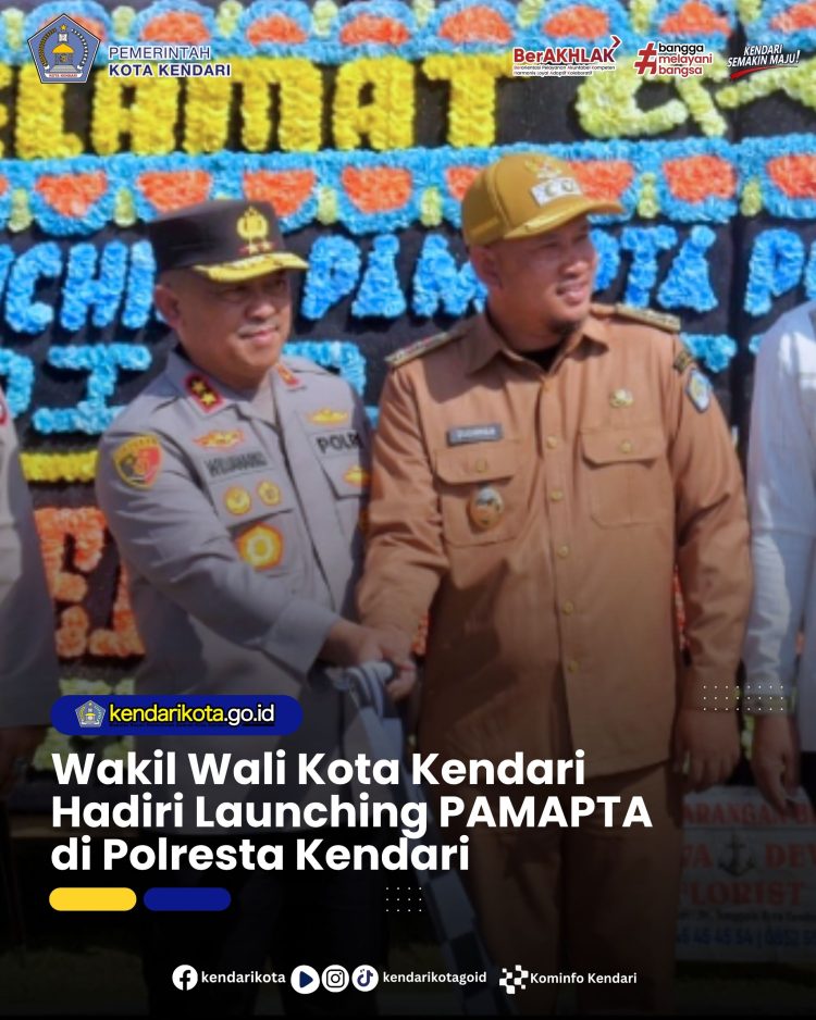 Wakil Wali Kota Kendari Hadiri Launching PAMAPTA di Polresta Kendari