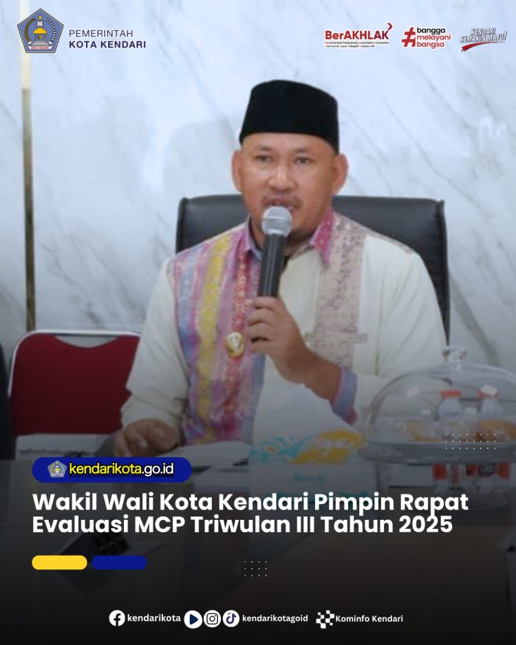 Wakil Wali Kota Kendari Pimpin Rapat Evaluasi MCP Triwulan III Tahun 2025