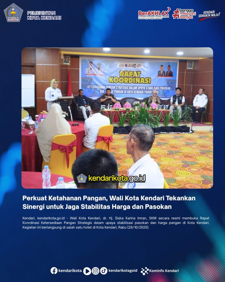 Perkuat Ketahanan Pangan, Wali Kota Kendari Tekankan Sinergi untuk Jaga Stabilitas Harga dan Pasokan