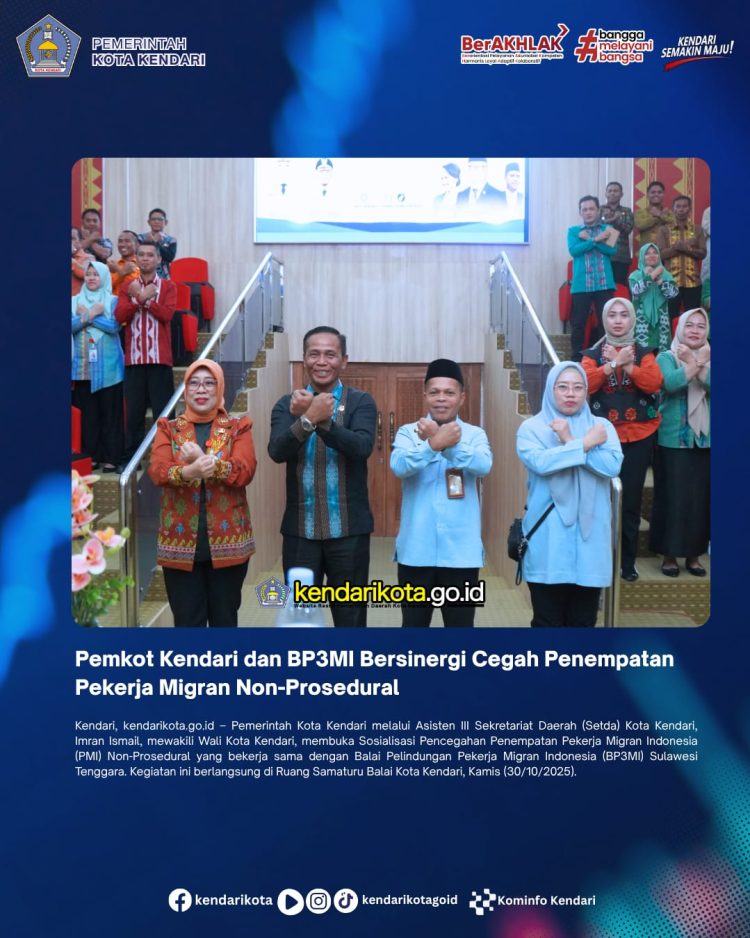 Pemkot Kendari dan BP3MI Bersinergi Cegah Penempatan Pekerja Migran Non-Prosedural