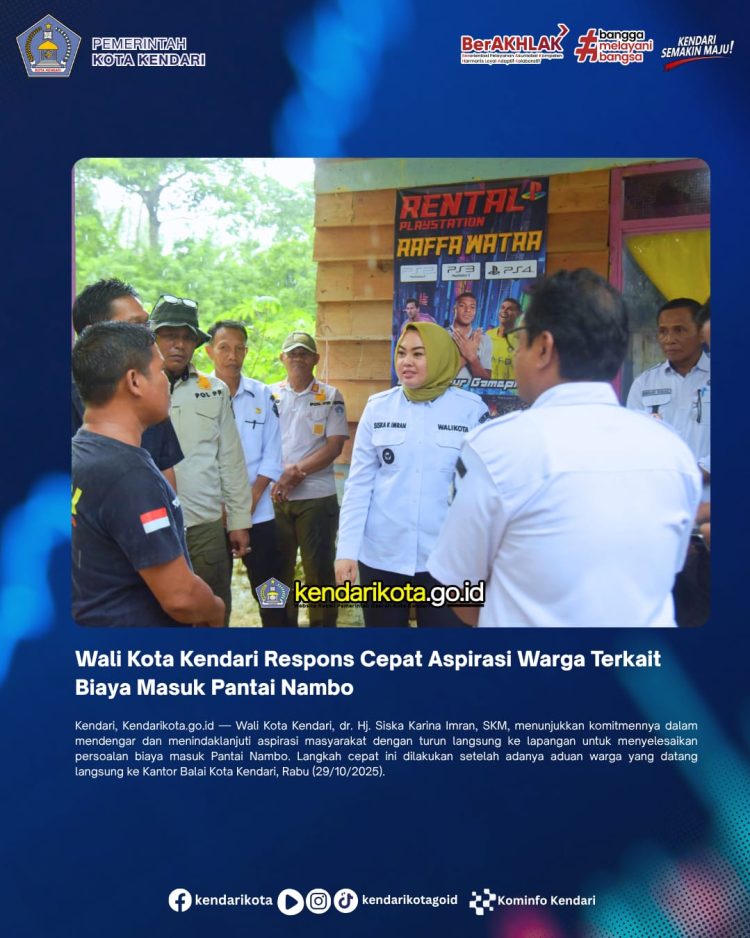 Wali Kota Kendari Respons Cepat Aspirasi Warga Terkait Biaya Masuk Pantai Nambo