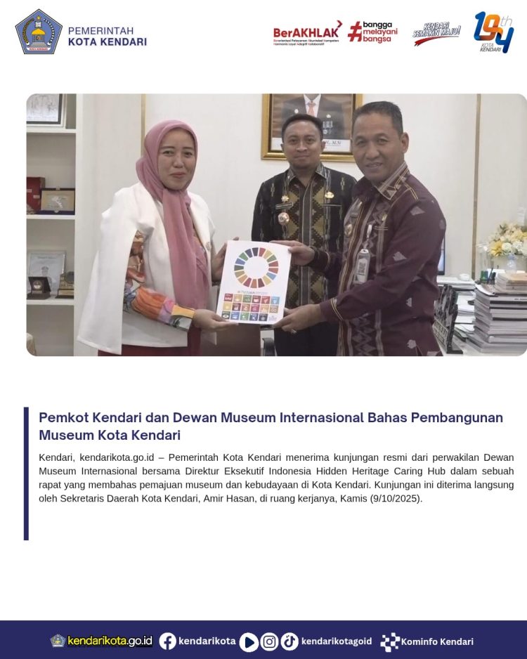 Pemkot Kendari dan Dewan Museum Internasional Bahas Pembangunan Museum Kota Kendari