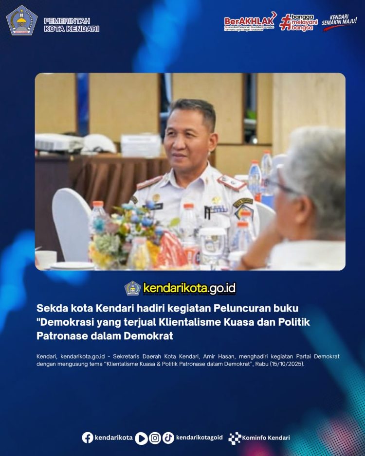 Sekda kota Kendari hadiri kegiatan Peluncuran buku “Demokrasi yang terjual Klientalisme Kuasa dan Politik Patronase dalam Demokrat