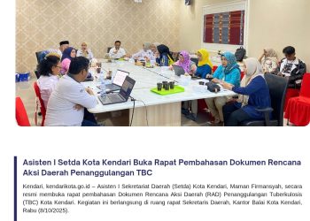 Asisten I Setda Kota Kendari Buka Rapat Pembahasan Dokumen Rencana Aksi Daerah Penanggulangan TBC